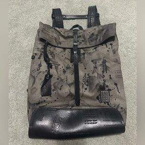 A.S.98 Black and Gray logo Backpack